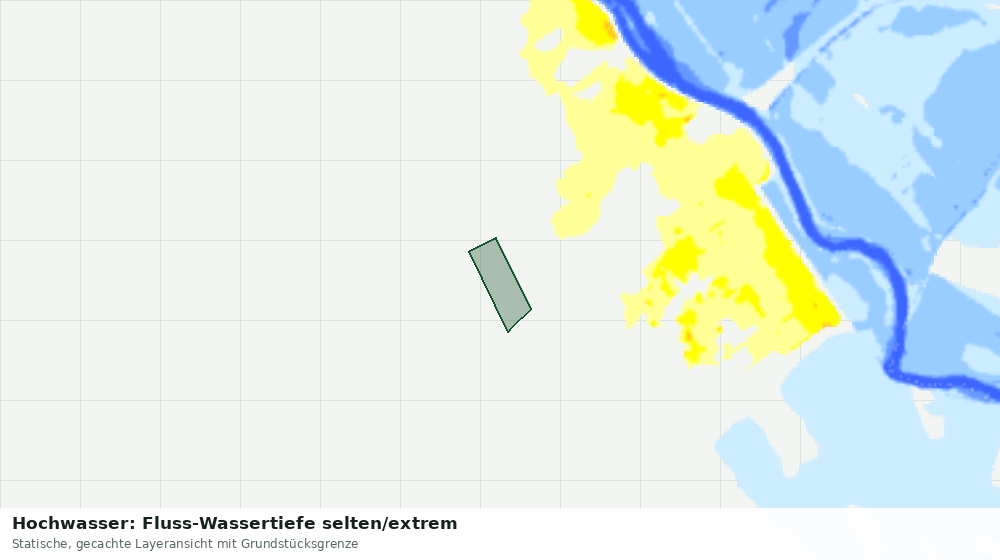 Statische Kartenansicht: Hochwasser: Fluss-Wassertiefe selten/extrem