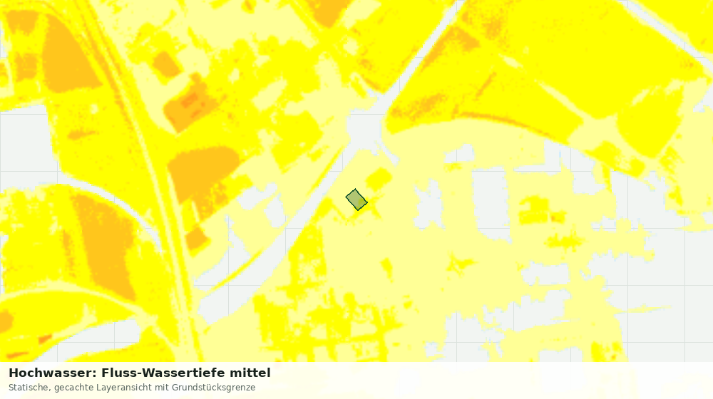 Statische Kartenansicht: Hochwasser: Fluss-Wassertiefe mittel