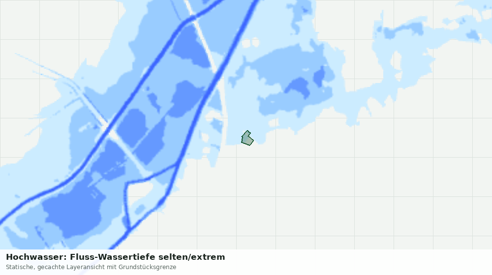 Statische Kartenansicht: Hochwasser: Fluss-Wassertiefe selten/extrem
