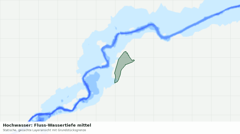 Statische Kartenansicht: Hochwasser: Fluss-Wassertiefe mittel