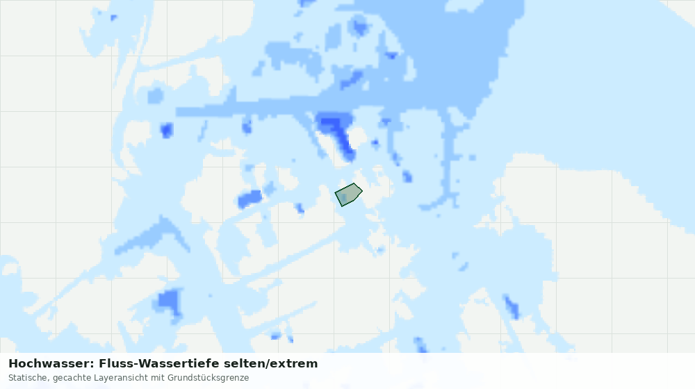 Statische Kartenansicht: Hochwasser: Fluss-Wassertiefe selten/extrem