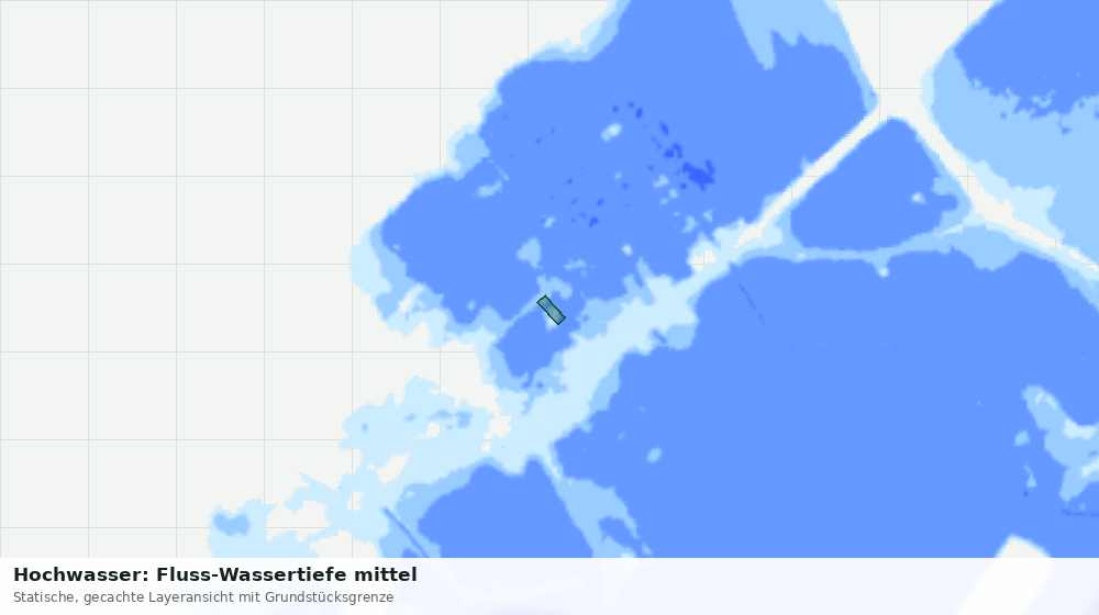 Statische Kartenansicht: Hochwasser: Fluss-Wassertiefe mittel