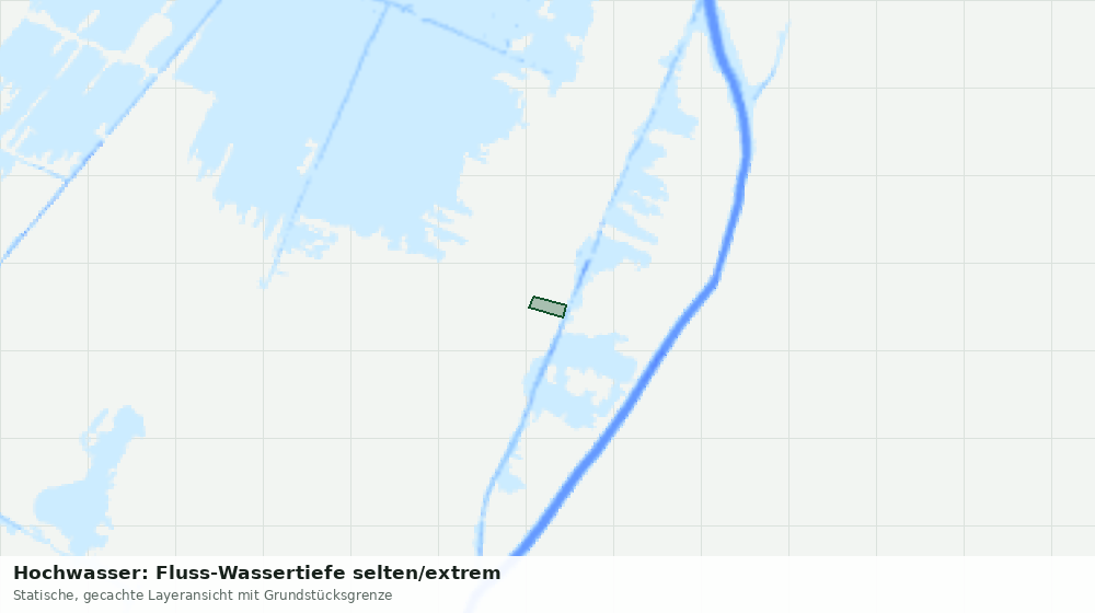 Statische Kartenansicht: Hochwasser: Fluss-Wassertiefe selten/extrem