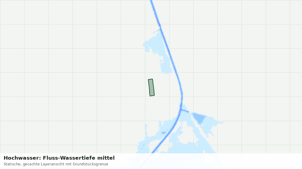 Statische Kartenansicht: Hochwasser: Fluss-Wassertiefe mittel