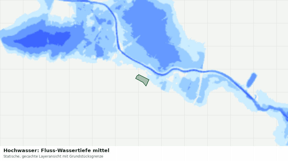 Statische Kartenansicht: Hochwasser: Fluss-Wassertiefe mittel