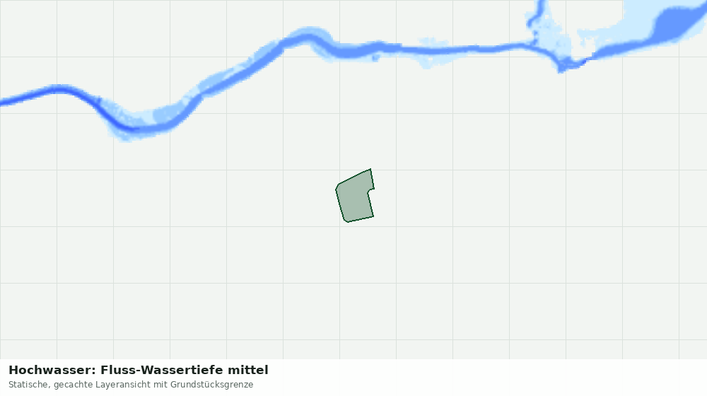 Statische Kartenansicht: Hochwasser: Fluss-Wassertiefe mittel