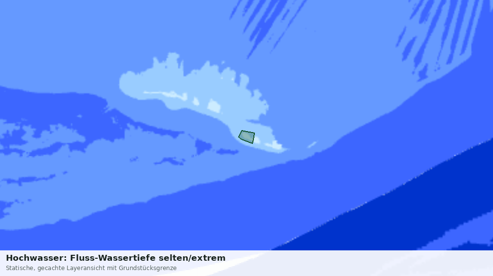Statische Kartenansicht: Hochwasser: Fluss-Wassertiefe selten/extrem