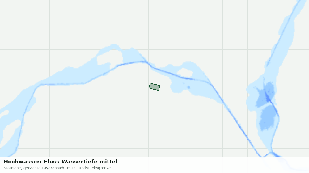 Statische Kartenansicht: Hochwasser: Fluss-Wassertiefe mittel