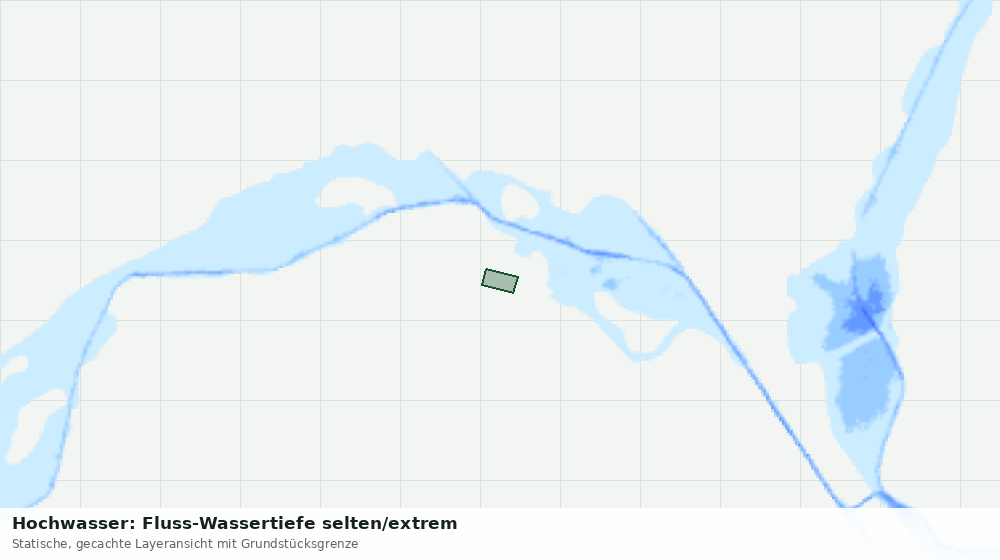 Statische Kartenansicht: Hochwasser: Fluss-Wassertiefe selten/extrem