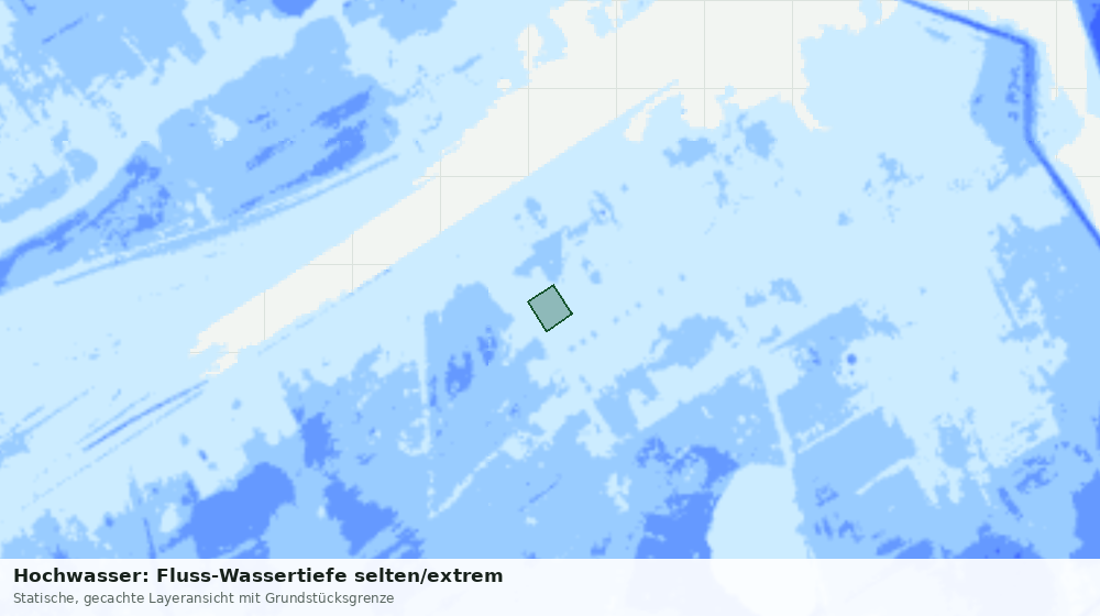Statische Kartenansicht: Hochwasser: Fluss-Wassertiefe selten/extrem