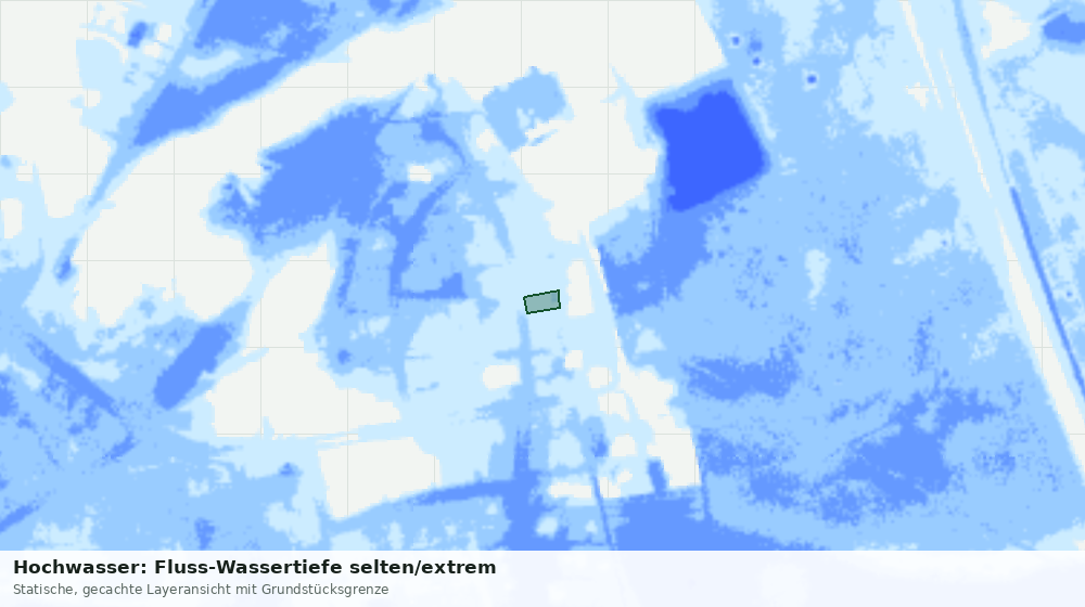 Statische Kartenansicht: Hochwasser: Fluss-Wassertiefe selten/extrem