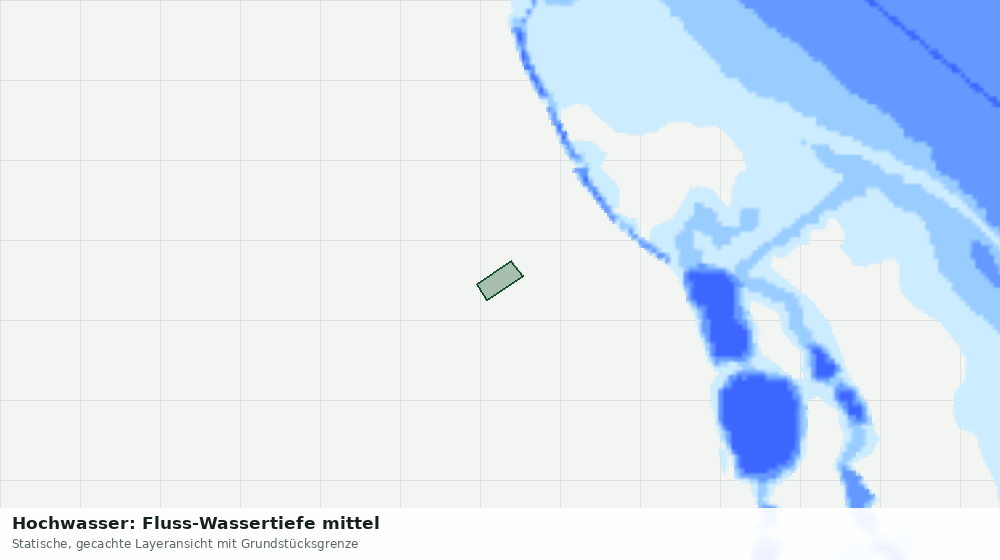 Statische Kartenansicht: Hochwasser: Fluss-Wassertiefe mittel
