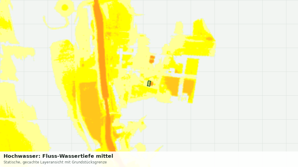 Statische Kartenansicht: Hochwasser: Fluss-Wassertiefe mittel