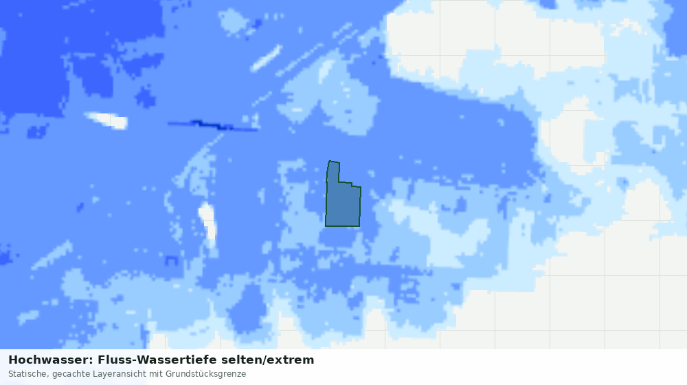 Statische Kartenansicht: Hochwasser: Fluss-Wassertiefe selten/extrem