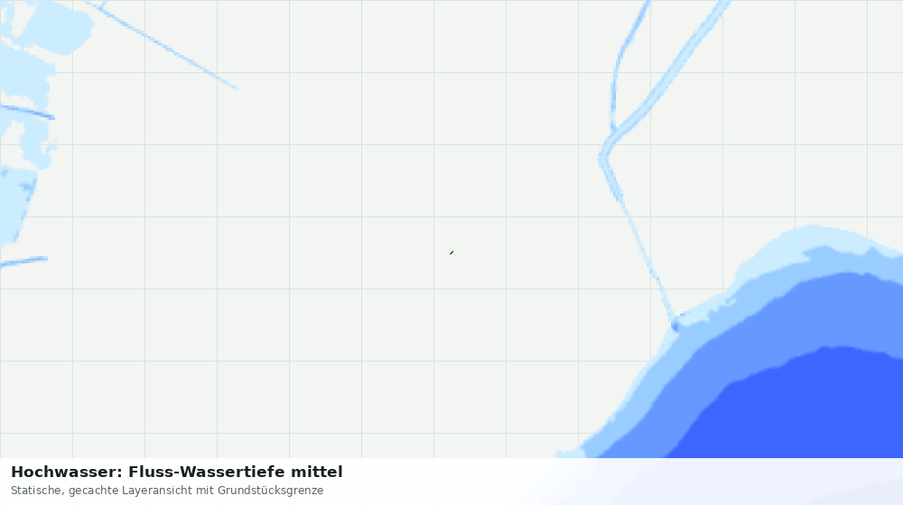 Statische Kartenansicht: Hochwasser: Fluss-Wassertiefe mittel