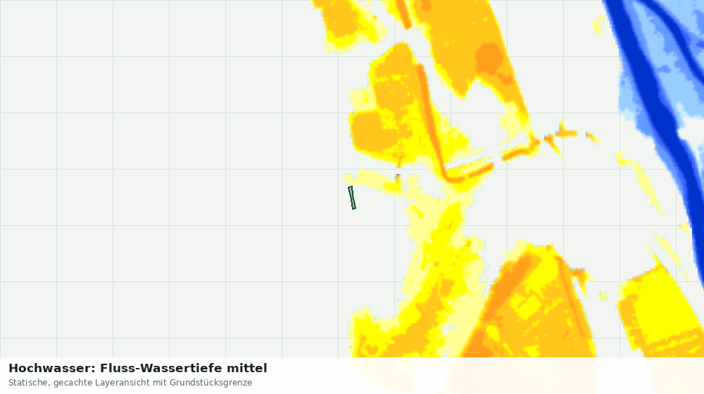Statische Kartenansicht: Hochwasser: Fluss-Wassertiefe mittel