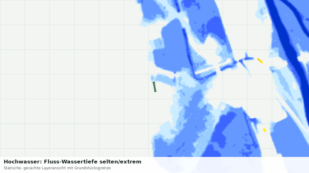 Statische Kartenansicht: Hochwasser: Fluss-Wassertiefe selten/extrem