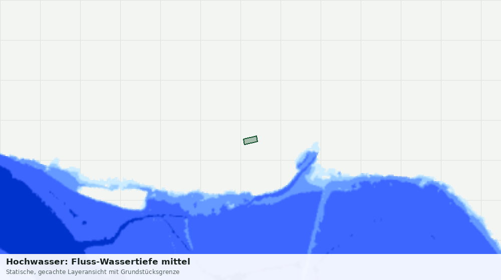 Statische Kartenansicht: Hochwasser: Fluss-Wassertiefe mittel