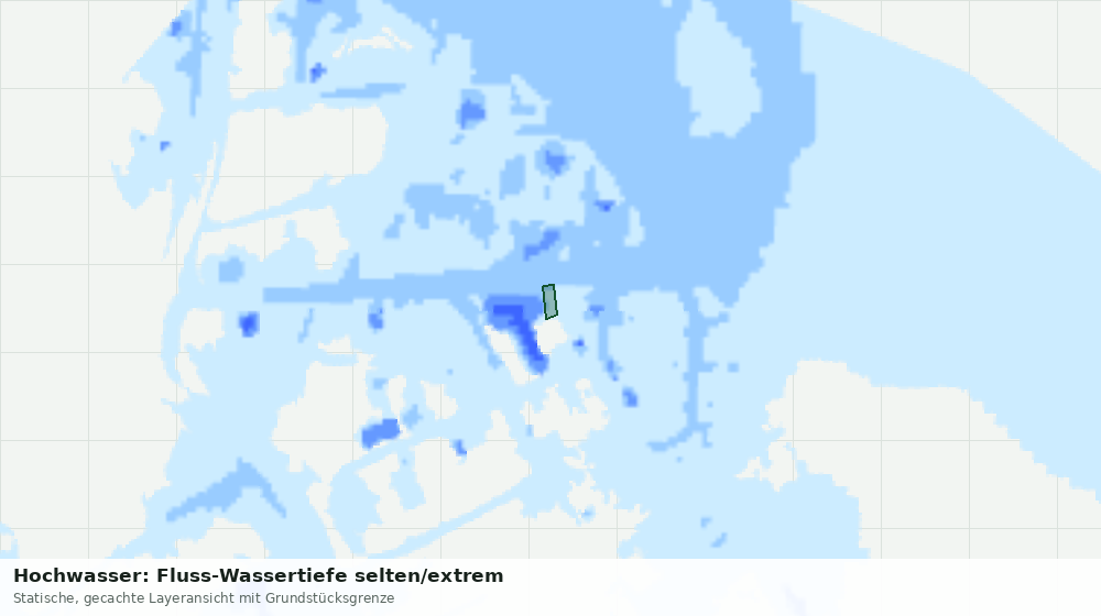Statische Kartenansicht: Hochwasser: Fluss-Wassertiefe selten/extrem