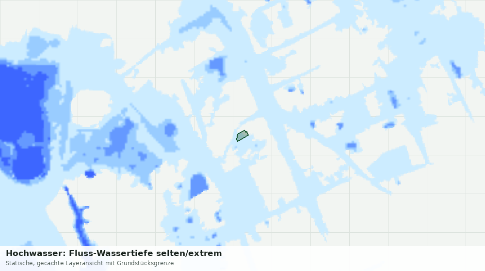 Statische Kartenansicht: Hochwasser: Fluss-Wassertiefe selten/extrem