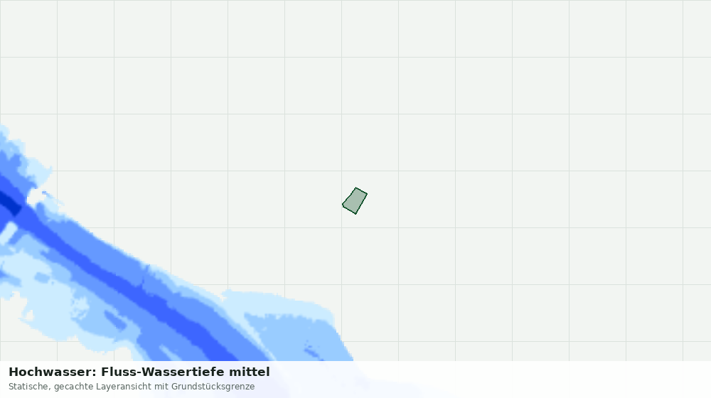 Statische Kartenansicht: Hochwasser: Fluss-Wassertiefe mittel