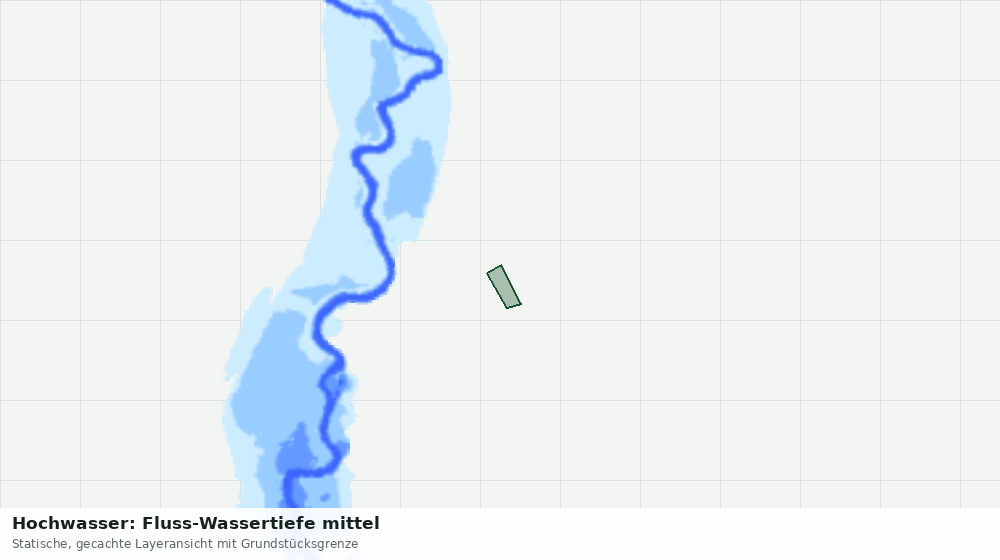 Statische Kartenansicht: Hochwasser: Fluss-Wassertiefe mittel