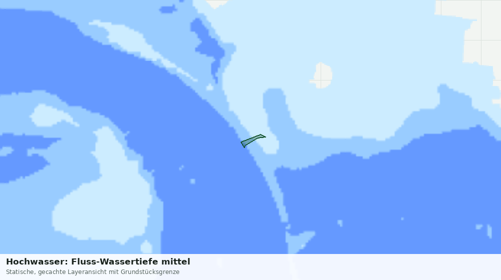 Statische Kartenansicht: Hochwasser: Fluss-Wassertiefe mittel