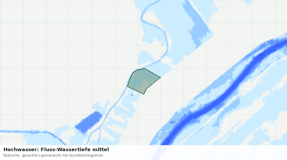 Statische Kartenansicht: Hochwasser: Fluss-Wassertiefe mittel