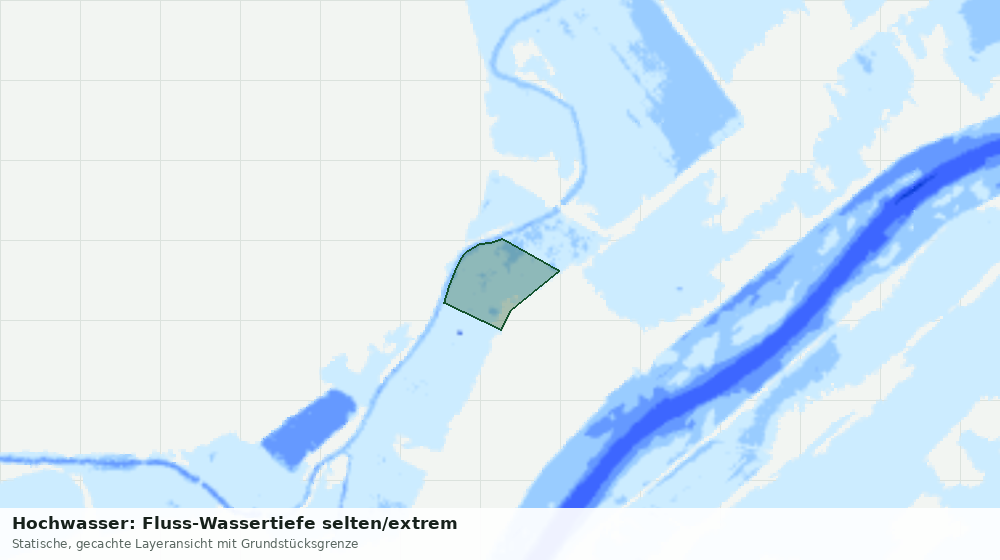Statische Kartenansicht: Hochwasser: Fluss-Wassertiefe selten/extrem