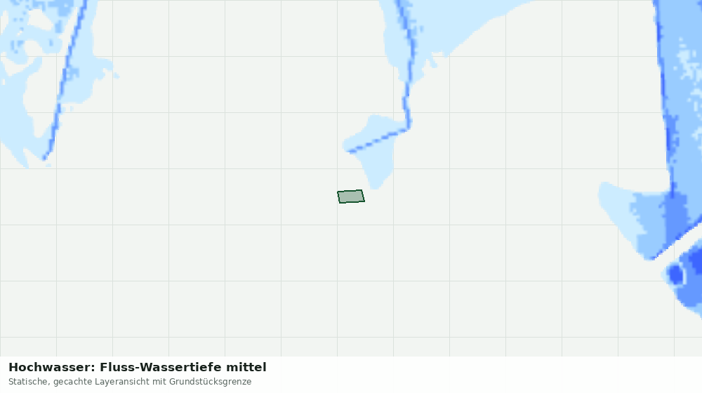 Statische Kartenansicht: Hochwasser: Fluss-Wassertiefe mittel
