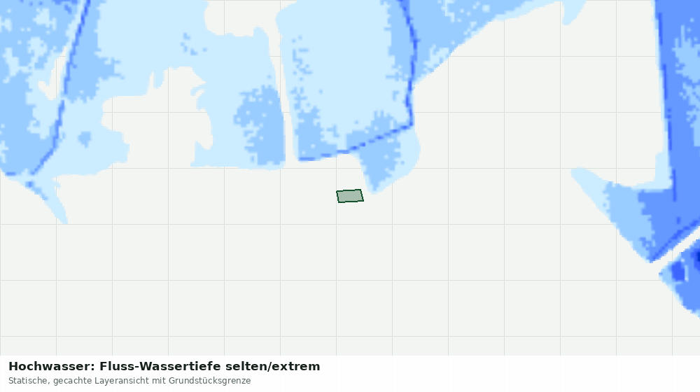 Statische Kartenansicht: Hochwasser: Fluss-Wassertiefe selten/extrem
