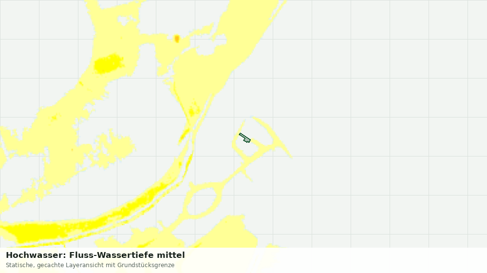 Statische Kartenansicht: Hochwasser: Fluss-Wassertiefe mittel