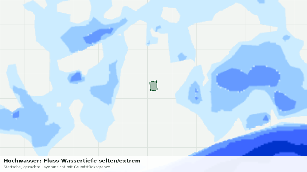 Statische Kartenansicht: Hochwasser: Fluss-Wassertiefe selten/extrem