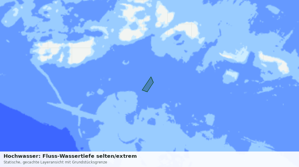 Statische Kartenansicht: Hochwasser: Fluss-Wassertiefe selten/extrem