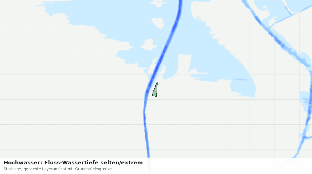 Statische Kartenansicht: Hochwasser: Fluss-Wassertiefe selten/extrem