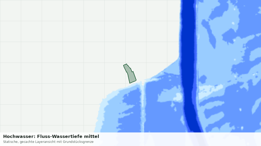 Statische Kartenansicht: Hochwasser: Fluss-Wassertiefe mittel
