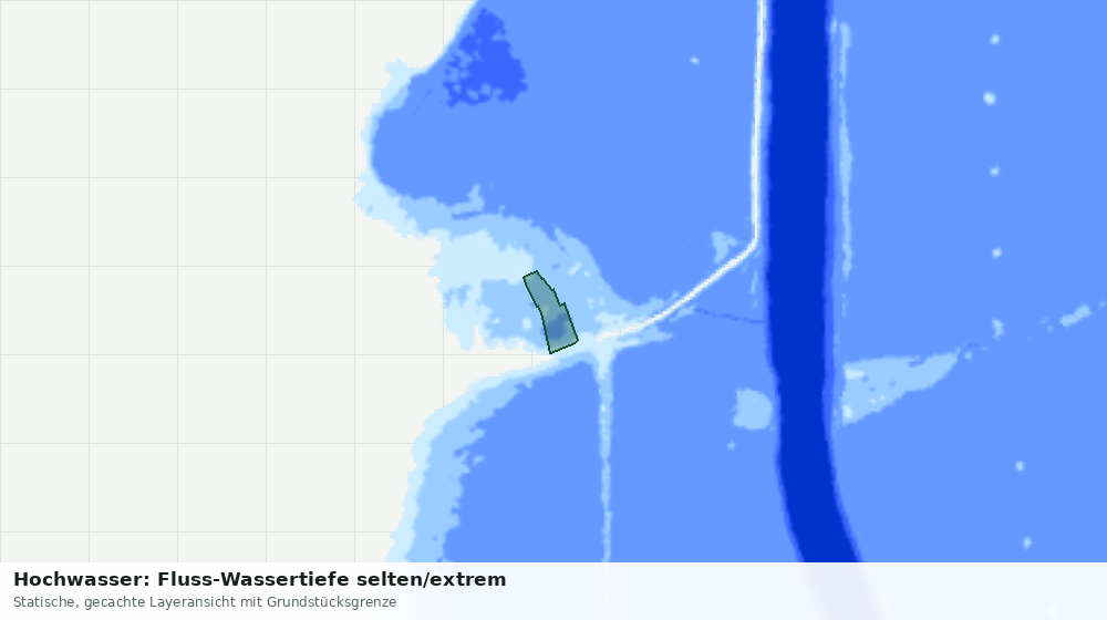 Statische Kartenansicht: Hochwasser: Fluss-Wassertiefe selten/extrem