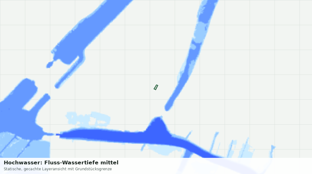 Statische Kartenansicht: Hochwasser: Fluss-Wassertiefe mittel