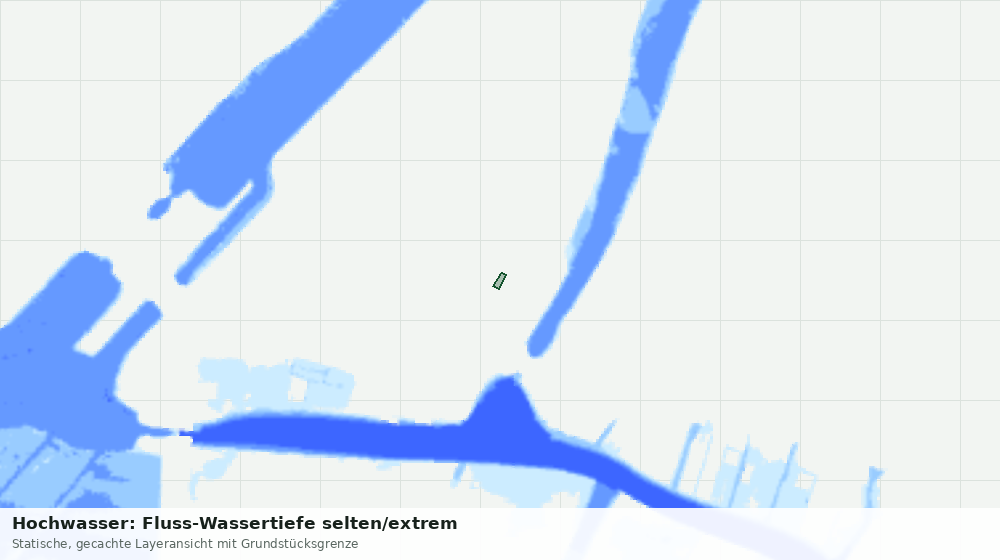 Statische Kartenansicht: Hochwasser: Fluss-Wassertiefe selten/extrem