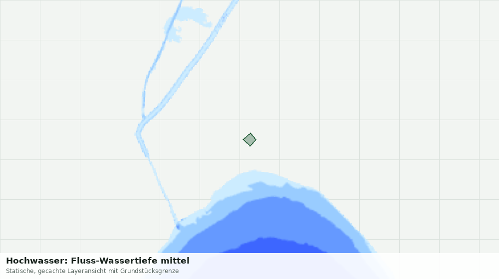 Statische Kartenansicht: Hochwasser: Fluss-Wassertiefe mittel