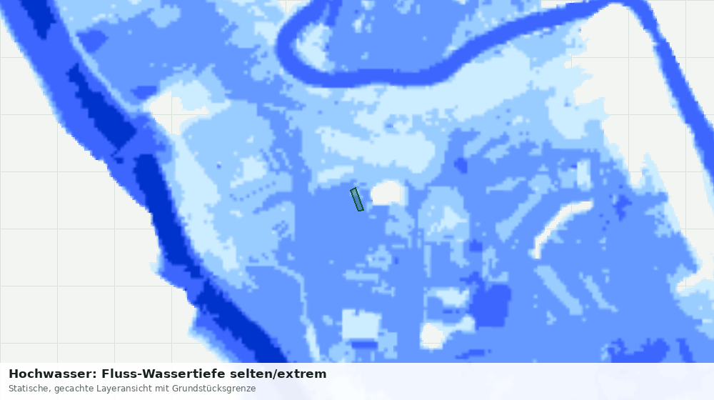 Statische Kartenansicht: Hochwasser: Fluss-Wassertiefe selten/extrem