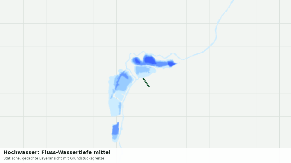 Statische Kartenansicht: Hochwasser: Fluss-Wassertiefe mittel