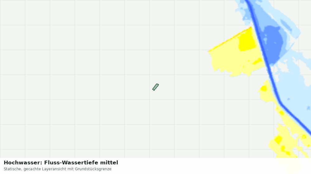 Statische Kartenansicht: Hochwasser: Fluss-Wassertiefe mittel