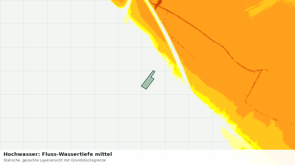 Statische Kartenansicht: Hochwasser: Fluss-Wassertiefe mittel