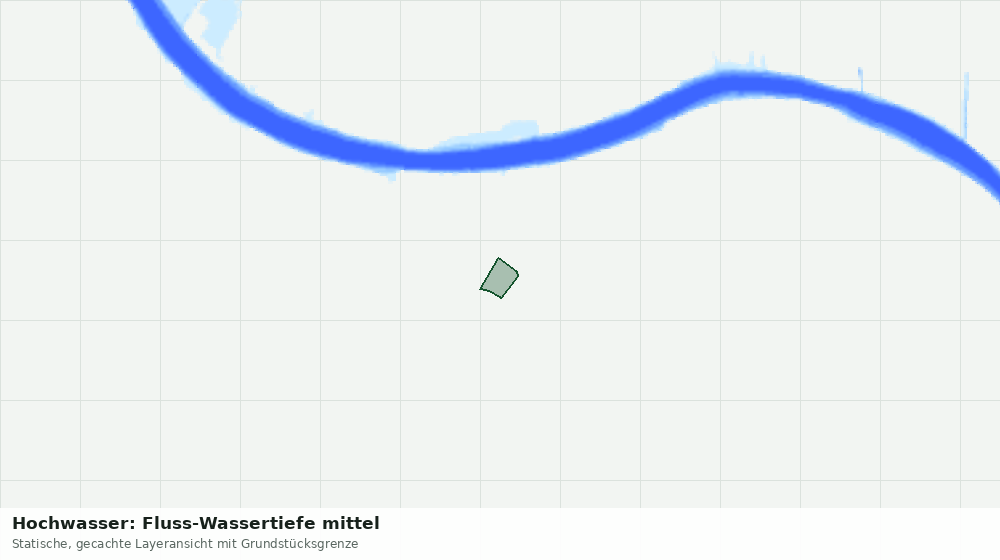 Statische Kartenansicht: Hochwasser: Fluss-Wassertiefe mittel
