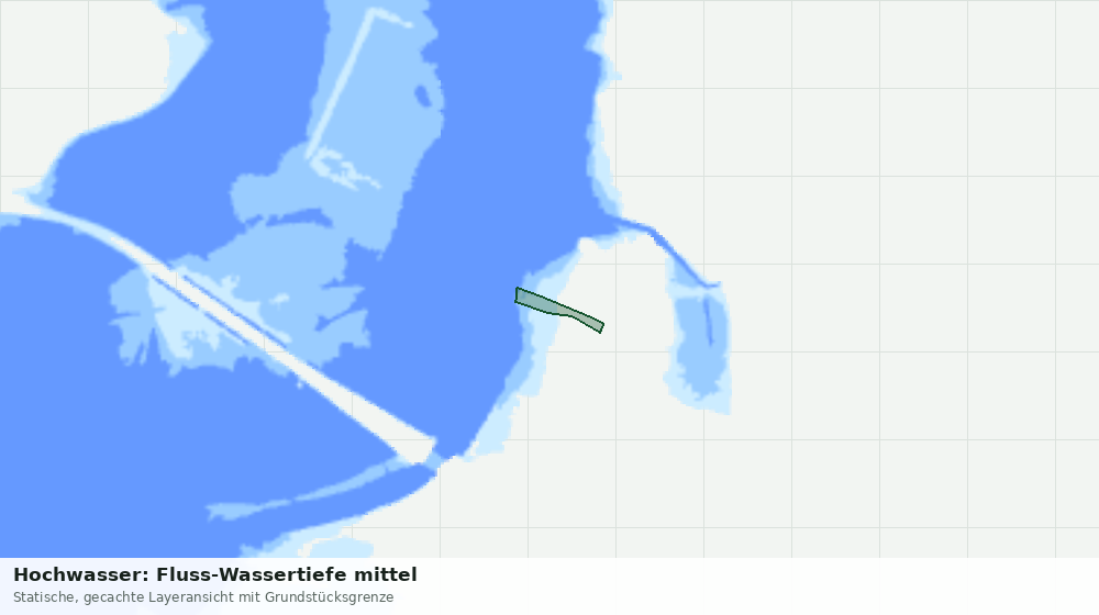 Statische Kartenansicht: Hochwasser: Fluss-Wassertiefe mittel