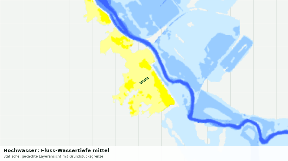 Statische Kartenansicht: Hochwasser: Fluss-Wassertiefe mittel