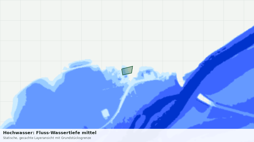 Statische Kartenansicht: Hochwasser: Fluss-Wassertiefe mittel