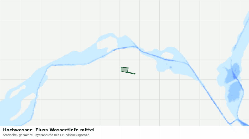 Statische Kartenansicht: Hochwasser: Fluss-Wassertiefe mittel