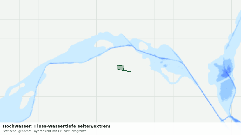 Statische Kartenansicht: Hochwasser: Fluss-Wassertiefe selten/extrem